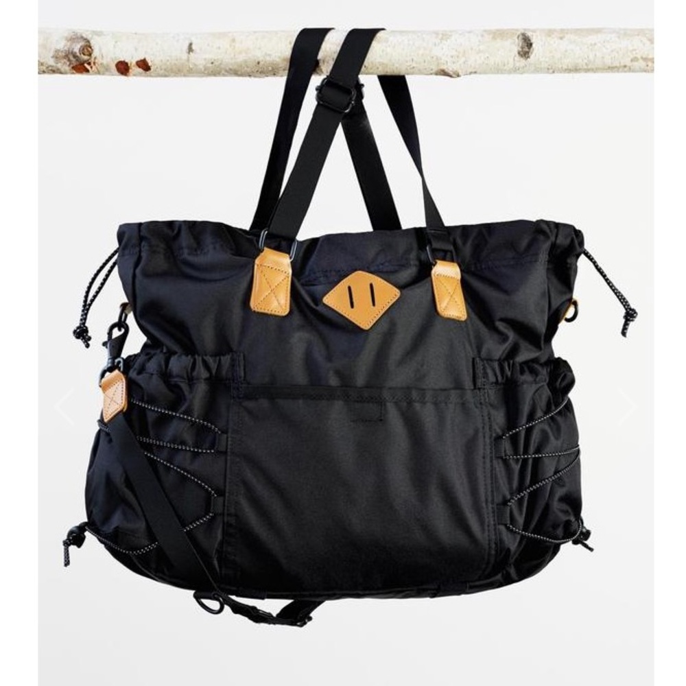United By Blue Black inspired Tote with Tan Trim